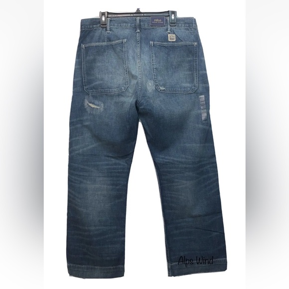 $268 Polo Ralph Lauren Classic Fit Distressed Jeans Men's Size 34X30 Pants NEW! - Picture 1 of 14